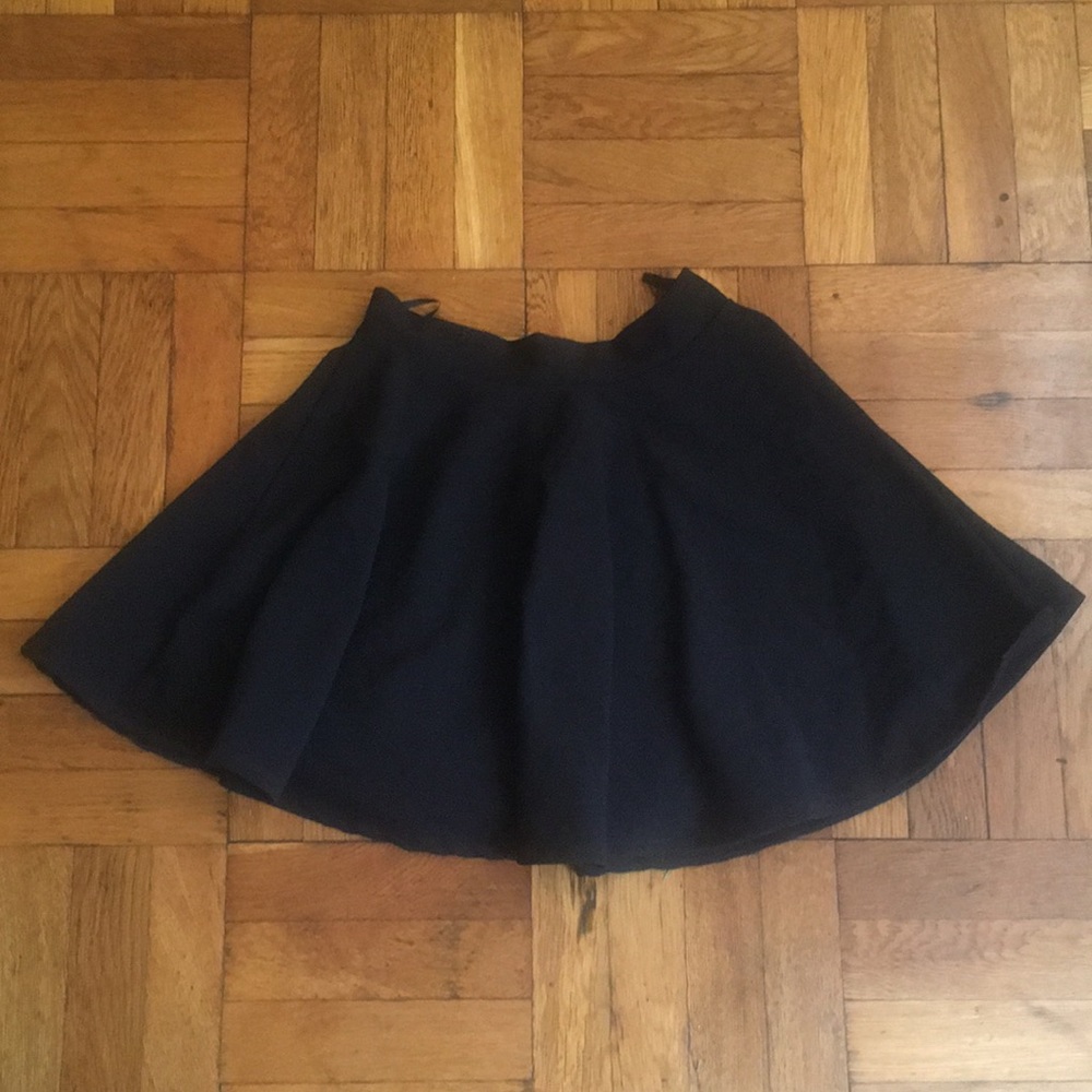 Black mini skirt